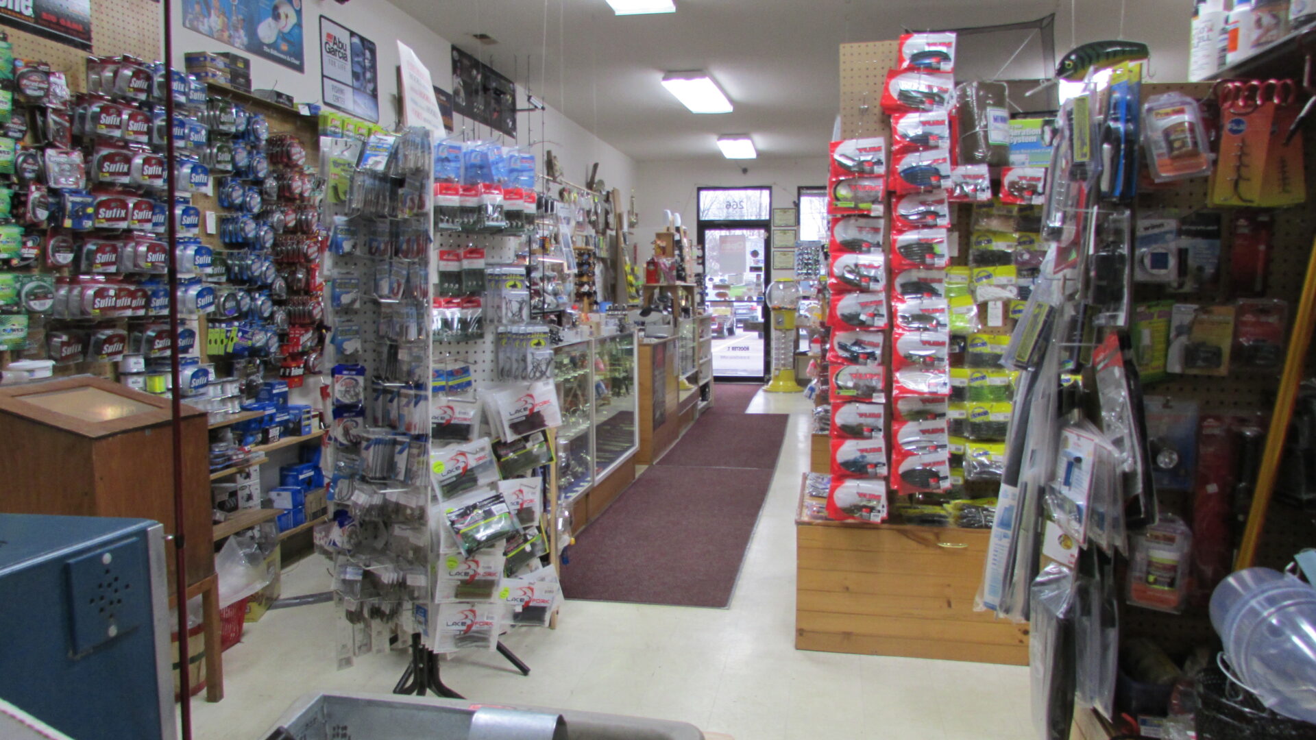 A close-up inside the store with stock